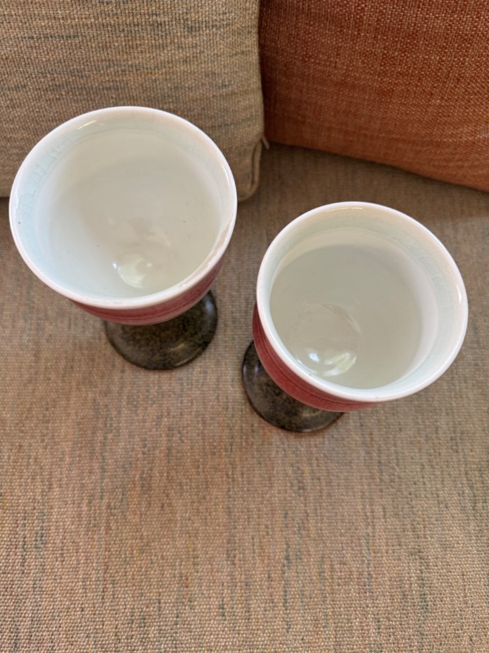 Large Handmade Ceramic Goblets - Picture 4 of 7
